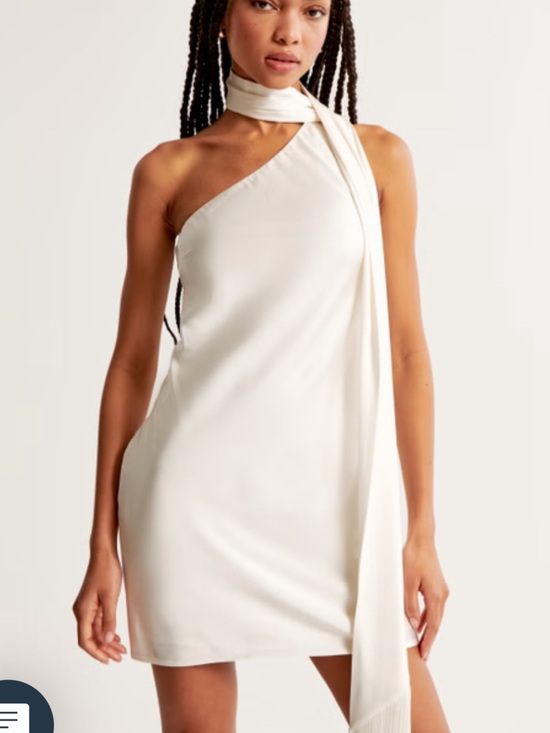 Abercrombie & Fitch Dresses & Skirts - Abercrombie white Cream Mini Dress with Scarf